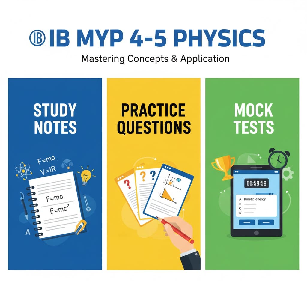 IB MYP 4-5 Physics Study Notes, Practice Questions and Mock Tests