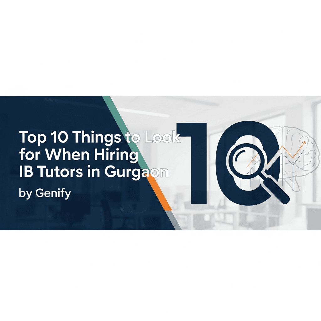 Top 10 Things to Look for When Hiring IB Tutors in Gurgaon by genify